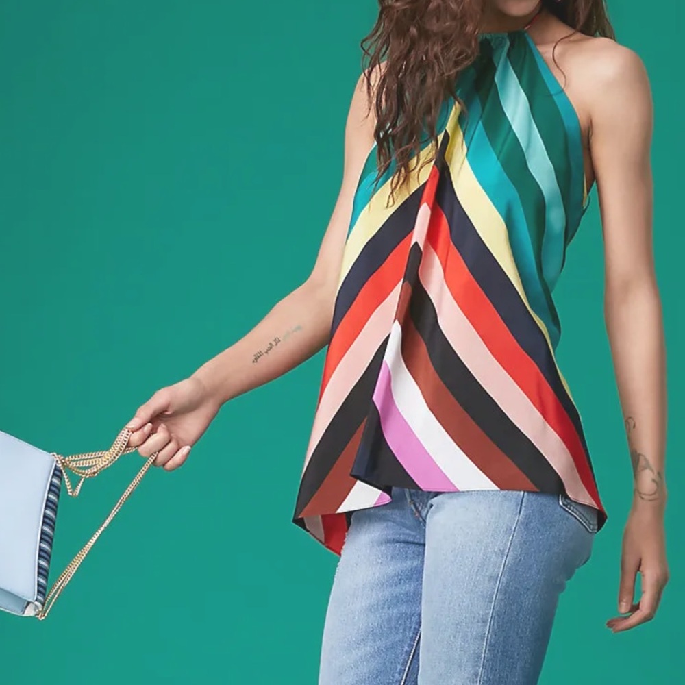 NWOT DVF Silk Halter Top